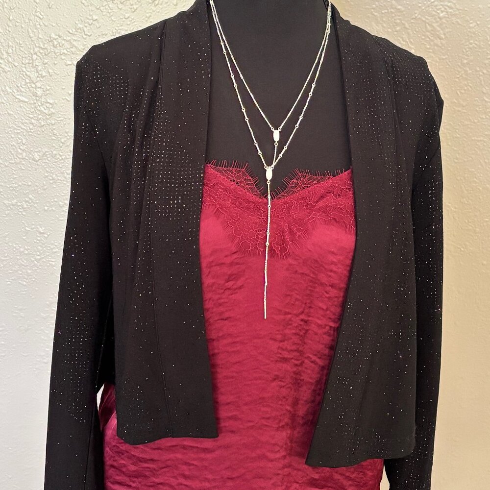 Calvin Klein Bolo Jacket, Size M, Black Sparkles Bundle & SAVE 30% off 2 or more